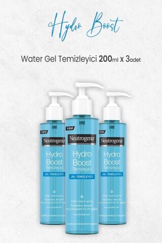 Neutrogena Hydro Boost Water Gel Temizleyici 200 ml x 3 Adet