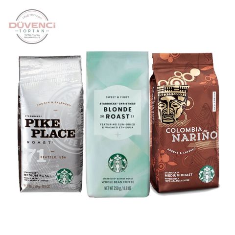 Starbucks Christmas 2021 Blonde Roast, Pike Place ve Colombia Çekirdek Kahve
