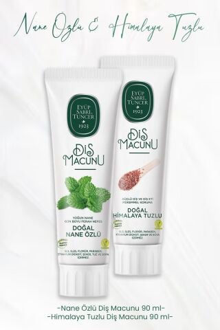 Eyüp Sabri Tuncer Diş Macunu Nane Özlü 90 ml ve Himalaya Tuzlu 90 ml