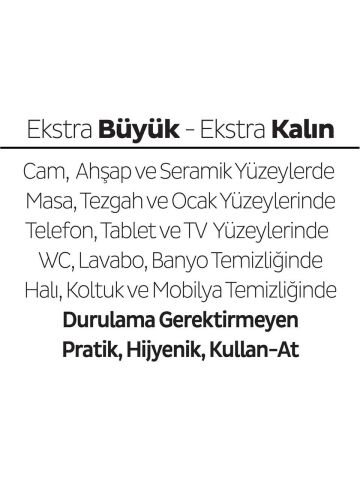Sleepy Easy Clean Orkide Bahçesi Yüzey Temizlik Havlusu 100' lü