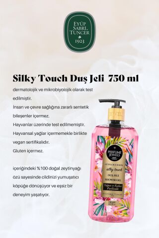 Silky Touch duş jeli ve kremi, Frambuazlı Tonik, Zeytinyağlı Şampuan, Argan Losyon ve Rosie