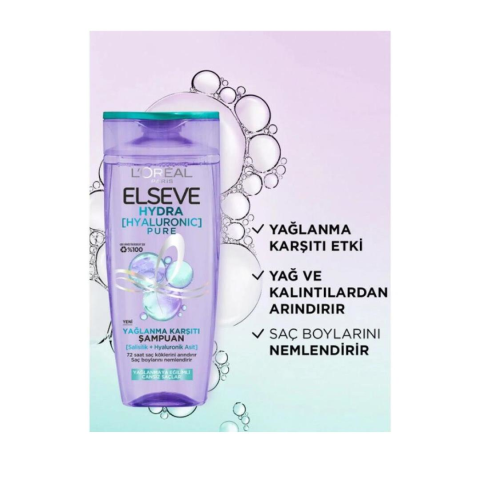 Elseve Hydra Hyaluronic Pure Yağlanma Karşıtı Şampuan 300 ml