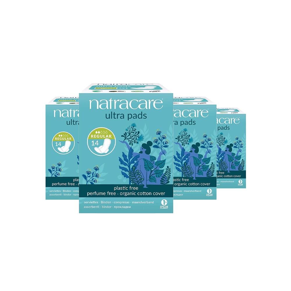 Natracare Organic Cotton Cover Ultra Pads 14 Adet x 4
