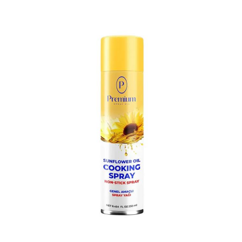 Premium Cooking Spray, Hafif ve Pratik Pişirme Ayçiçek Yağı Spreyi 250 ml