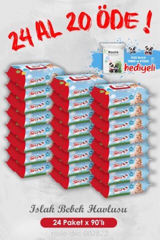 24 Al 20 Öde Islak Bebek Havlusu 90'lı ve Rosie