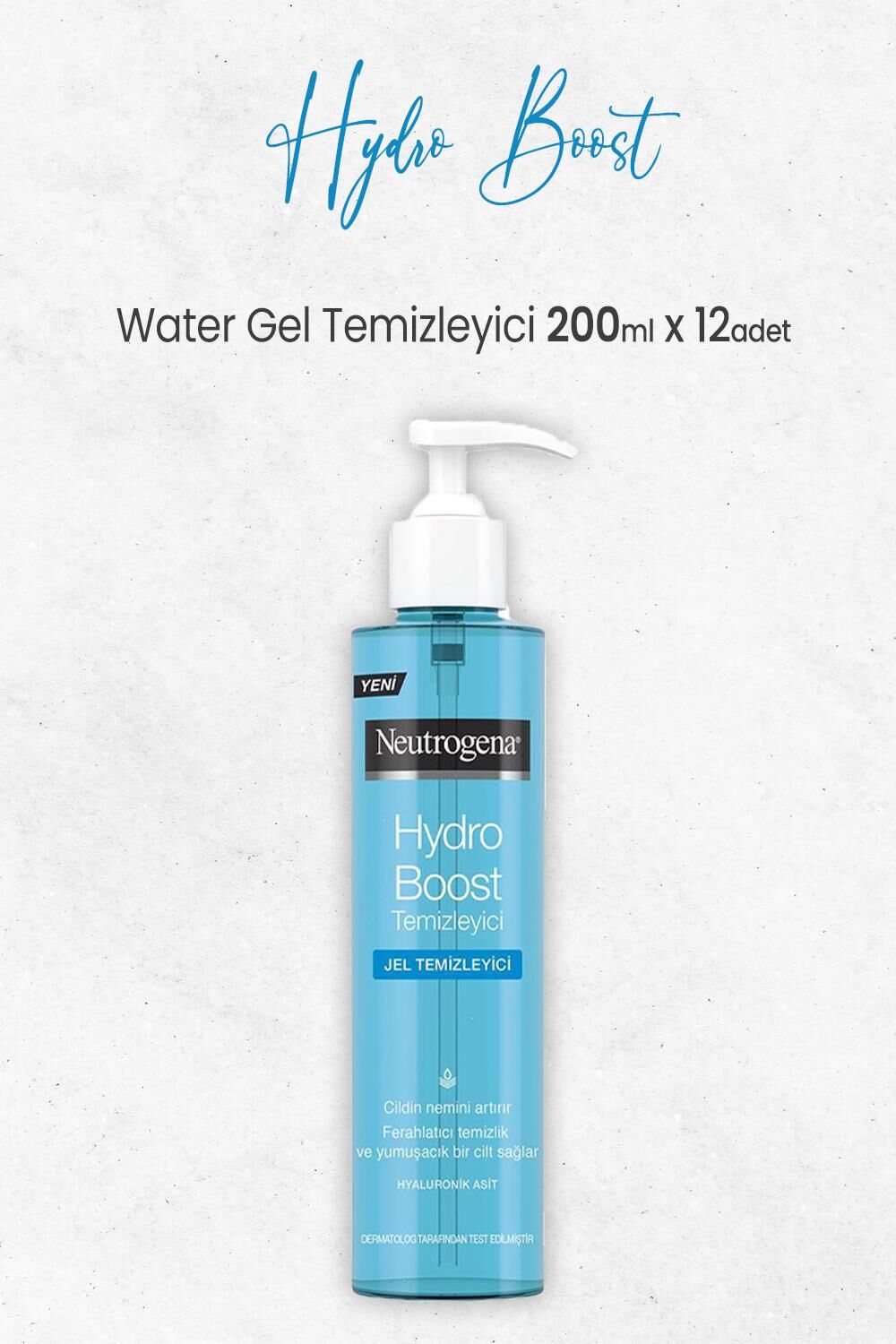 Neutrogena Hydro Boost Water Gel Temizleyici 200 ml x 12 Adet
