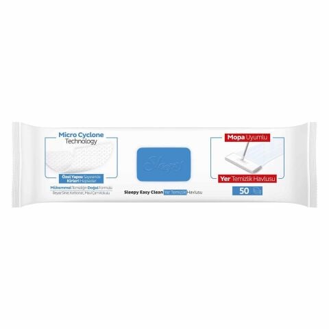Sleepy Çamaşır Suyu Katkılı 8 Katlı 4X Large Mopa Uyumlu Temizlik Havlusu 50 li