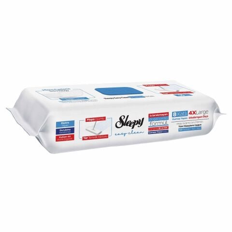 Sleepy Çamaşır Suyu Katkılı 8 Katlı 4X Large Mopa Uyumlu Temizlik Havlusu 50 li