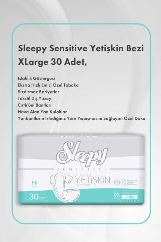 Sleepy Sensitive Yetişkin Bezi X Large 4 Al 3 Öde ve Rosie Pamuk