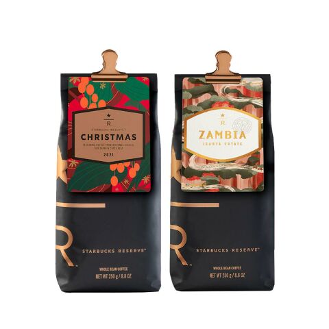 Starbucks Reserve™ Zambia Isenya ve Reserve Christmas Çekirdek Kahve 250 Gram