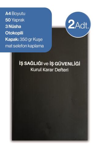 Düvenci 2 adet İş Sağlığı ve İş Güvenliği Kurul Karar Defteri