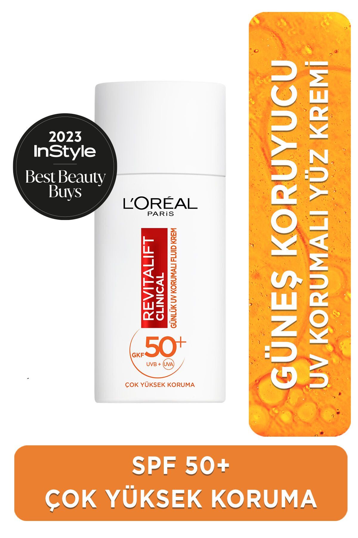 L'Oreal Paris Revitalift Clinical Spf 50+ Günlük Yüksek Uv Korumalı Yüz Güneş Kremi 50 ml