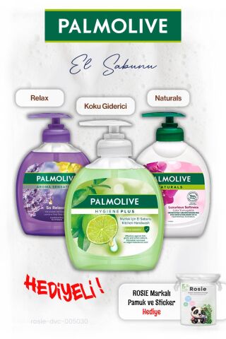Palmolive 3'lü Sıvı Sabun 300 ml ROSIE hediye