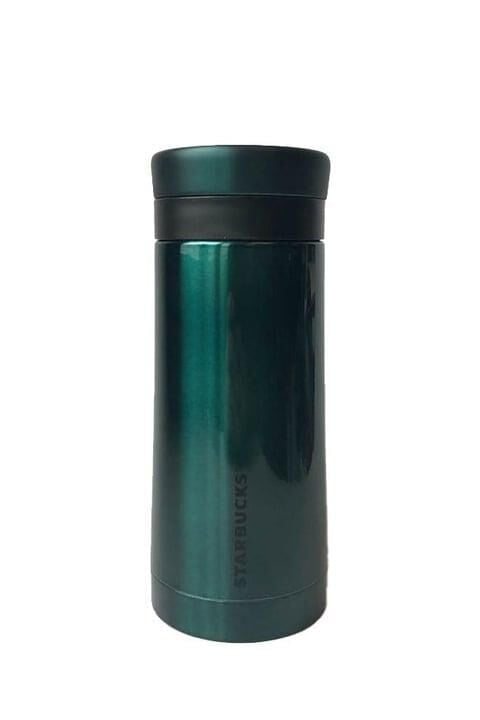 Starbucks Kahve Presi Özellikli Paslanmaz Çelik Termos Metalik Yeşil 296 ml