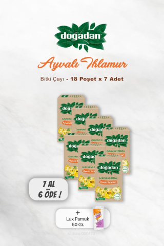 7 AL 6 ÖDE Doğadan Ayvalı Ihlamur Çay 18'li, Pamuk