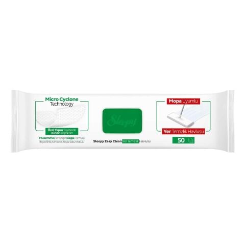 Sleepy Beyaz Sabun Katkılı 50'li 4 X Large Mopa Uyumlu Temizlik Havlusu