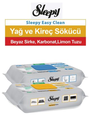 Sleepy Easy Clean Kireç Sökücü ve Yağ Çözücü Havlu 30'lu 2 Paket