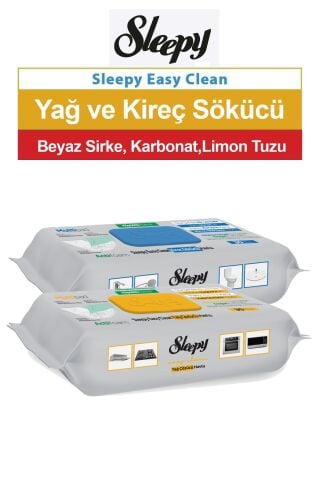 Sleepy Easy Clean Kireç Sökücü ve Yağ Çözücü Havlu 30'lu 2 Paket
