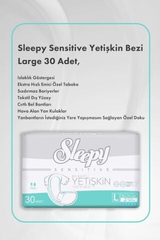 Sleepy Sensitive Yetişkin Bezi Large 6 Al 5 Öde ve Rosie Pamuk
