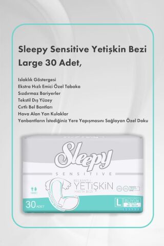 Sleepy Sensitive Yetişkin Bezi Large 6 Al 5 Öde ve Rosie Pamuk