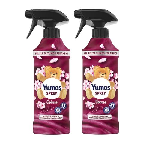 Yumoş Sprey Yıkanması Zor Eşyalar Için Giysi Spreyi Sakura 450 ml x 2 Adet