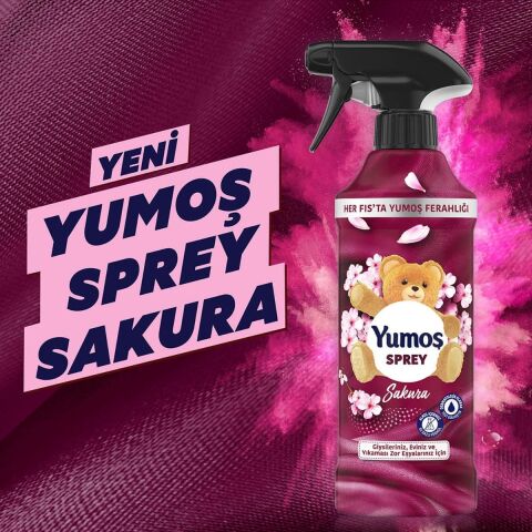 Yumoş Sprey Yıkanması Zor Eşyalar Için Giysi Spreyi Sakura 450 ml x 2 Adet