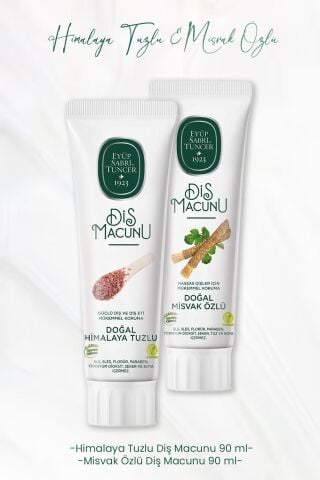 Eyüp Sabri Tuncer Diş Macunu Himalaya Tuzlu 90 ml ve Misvak Özlü 90 ml