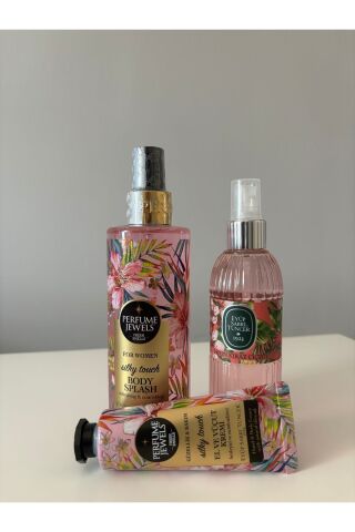 Eyüp Sabri Tuncer Perfume Jewels Silky Touch Vücut Spreyi 250 Ml + El Kremi 50ml + Kiraz Çiçeği Sprey Kolonya 150 ml
