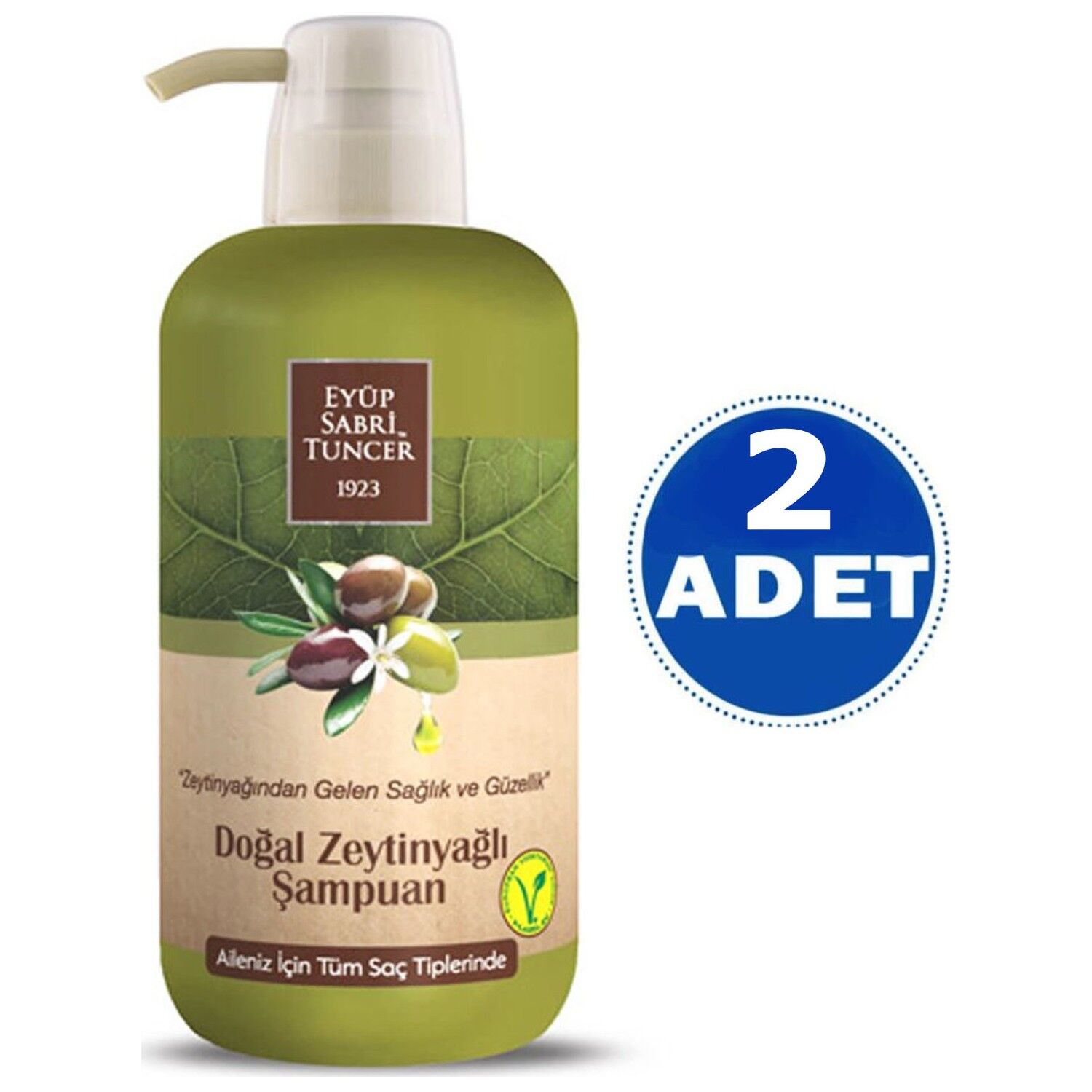 Eyüp Sabri Tuncer Doğal Zeytinyağlı Şampuan 600 ml Pet Şişe x 2 Adet