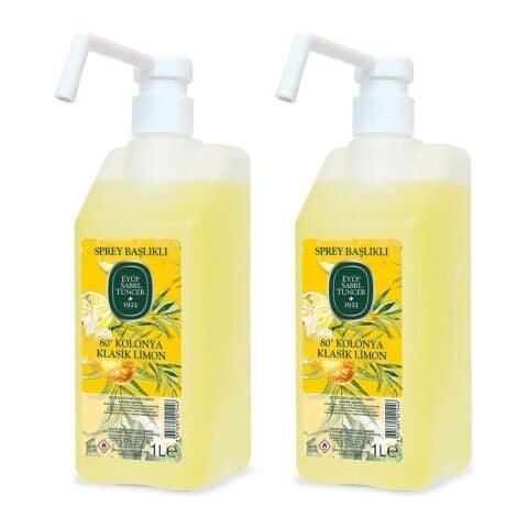 Klasik Limon Kolonyası Pompalı 1 lt x 2
