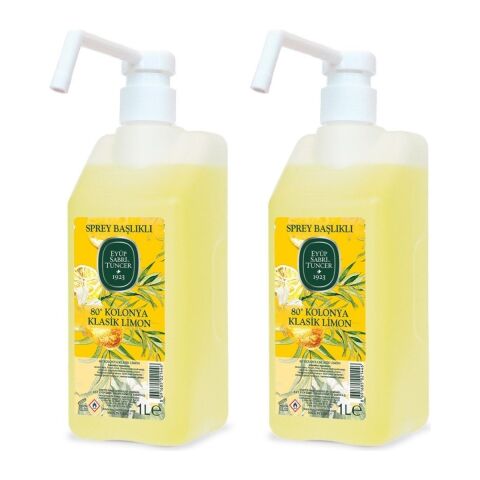 Klasik Limon Kolonyası Pompalı 1 lt x 2