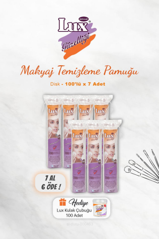 Lux Disk Makyaj Pamuğu, 7 AL 6 ÖDE ve Kulak Çubuğu Hediyeli