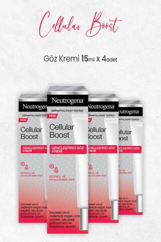 Neutrogena Cellular Boost Gençleştirici Göz Kremi 15 ml x 4 Adet