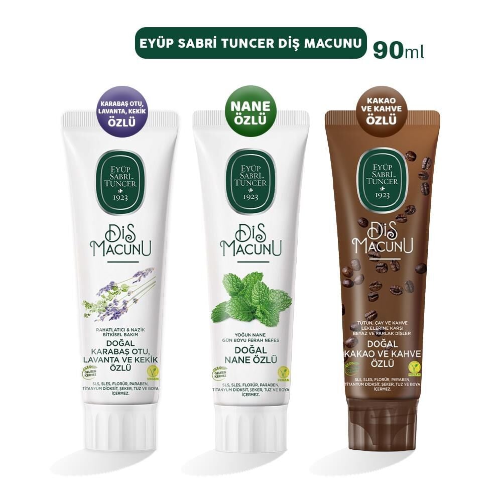 Eyüp Sabri Tuncer Diş Macunu Kakao, Lavanta ve Nane 90 ml