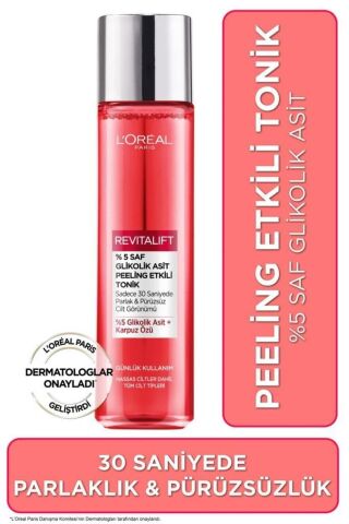 L'Oreal Paris Revitalift Clinical Spf 50+ Yüz Güneş Kremi 50ml & %5 Saf Glikolik Asit Peeling Etkili Tonik 180 ml