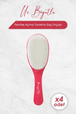 Nascita Üç Boyutlu Açma Tarama Saç Fırçası Pembe 4190 x 4 Adet