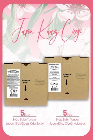 Eyüp Sabri Tuncer Japon Kiraz Çiçeği Oda Spreyi 5 lt ve Kolonya 5 lt