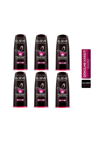 Elseve Loreal Komple Direnç Dökülme Karşıtı Bakım Kremi 390 Ml X 6 Adet
