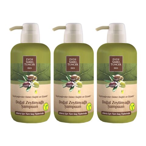 Eyüp Sabri Tuncer Doğal Zeytinyağlı Şampuan 600 ml Pet Şişe x 3