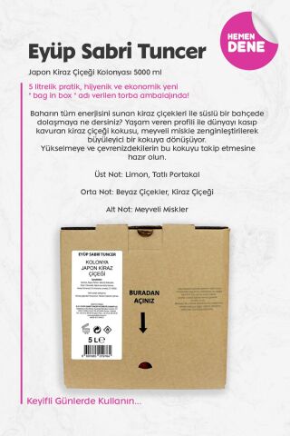Eyüp Sabri Tuncer Japon Kiraz Çiçeği Kolonyası 5 lt