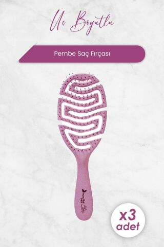 Nascita Üç Boyutlu Saç Fırçası Geri Dönüştürülebilir Pembe 4169 x 3 Adet