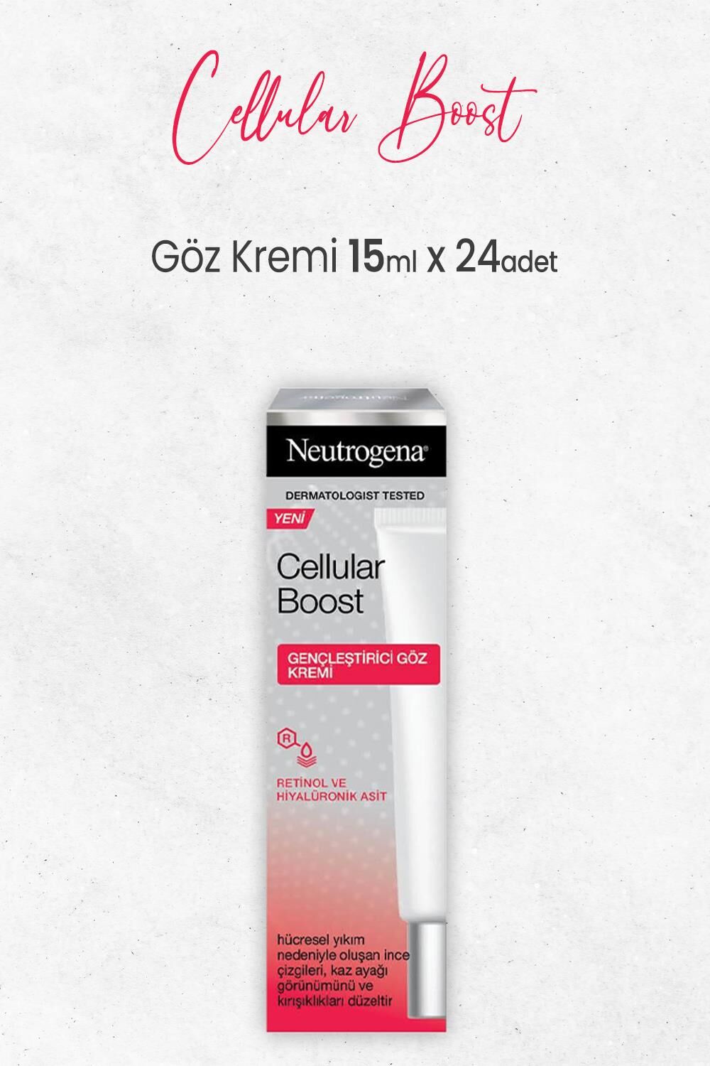 Neutrogena Cellular Boost Gençleştirici Göz Kremi 15 ml x 24 Adet