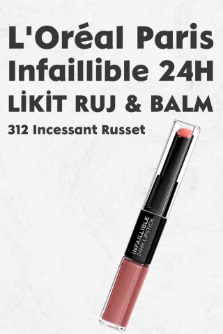 Loreal Paris Infaillible 24H Kalıcı Likit Ruj & Balm 312 Incessant Russet