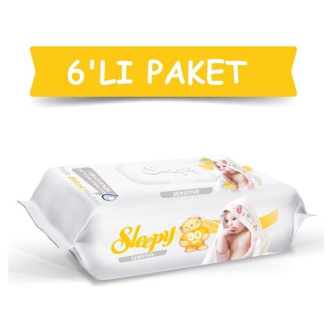 Sleepy Sensitive Islak Havlu 90'lı x 6