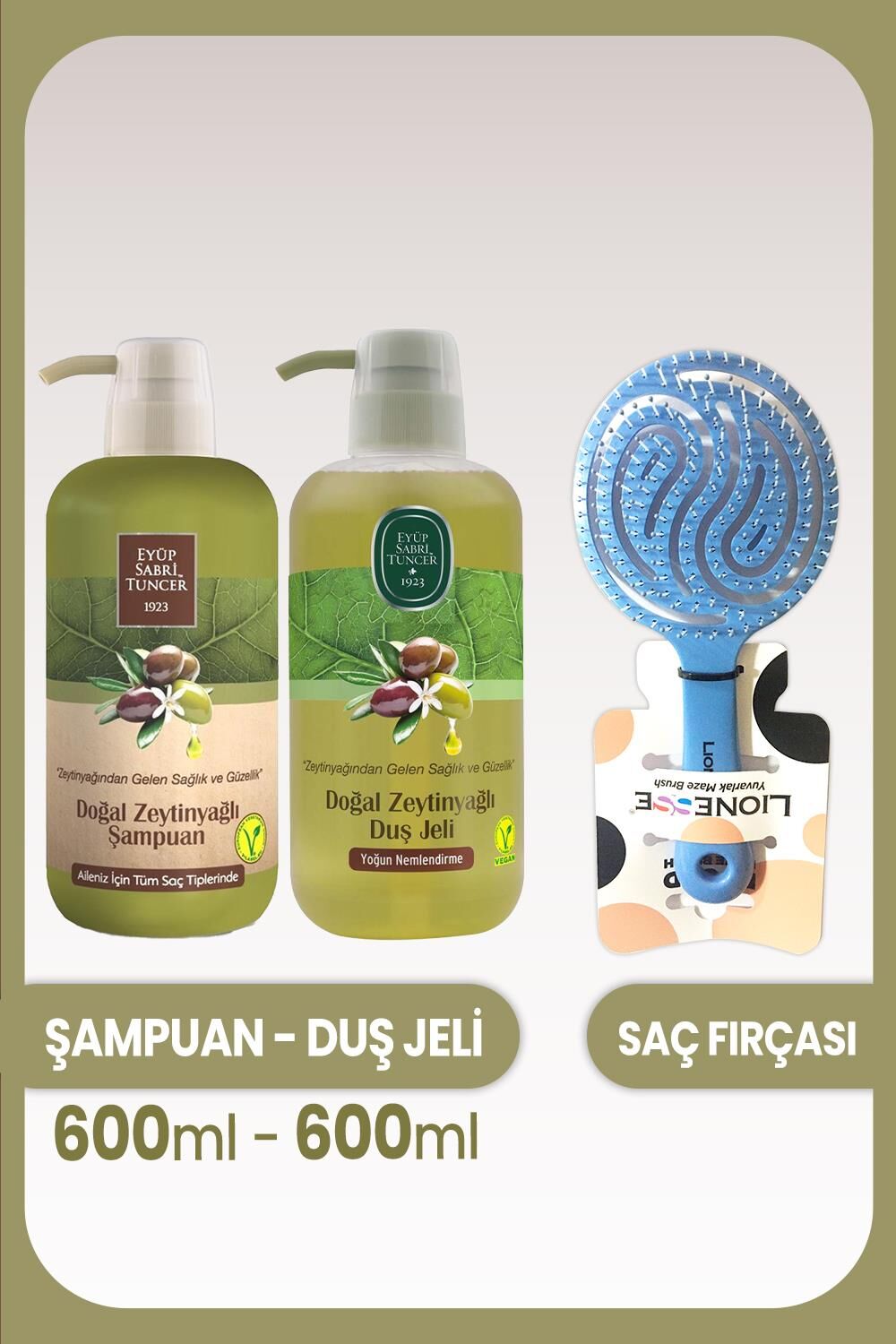 Eyüp Sabri Tuncer Zeytinyağlı Şampuan, Duş Jeli ve Saç Fırçası