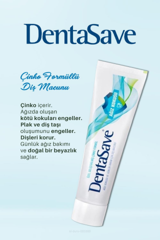 DentaSave Diş Macunu 7 AL 6 ÖDE Çinko Formüllü Ağız Kokusu 75 ml ve Kulak Çubuğu