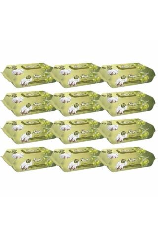 Sleepy Zeytinyağlı 90 Yaprak 12'li Paket Islak Mendil