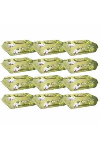 Sleepy Zeytinyağlı 90 Yaprak 12'li Paket Islak Mendil