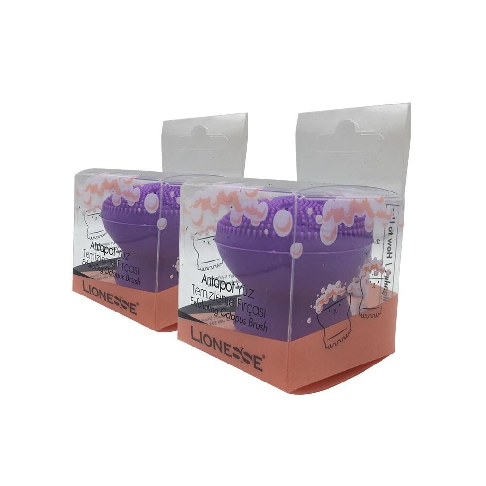 Tarko Lionesse Ahtapot Yüz Temizleme Fırçası - Mor x 2