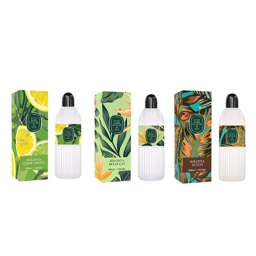 Eyüp Sabri Tuncer Kolonya Çeşme Limonu, Beyaz Çay ve Tütün Pet Şişe 400 ml